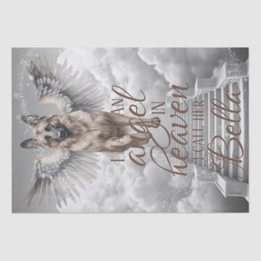 Mijn engel Duitse herder hond in de hemel gedenkte Tissuepapier (Voorkant)