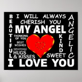 Mijn engel Ik hou van je Poster (Voorkant)