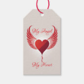 Mijn Engel Mijn Hart - Angel Wings Heart Cadeaulabel (Voorkant)