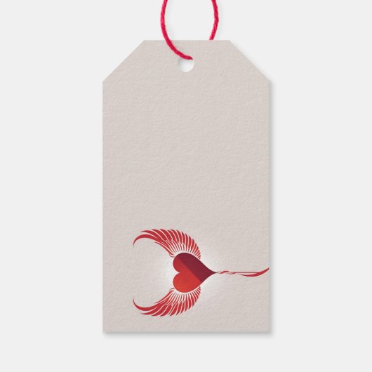 Mijn Engel Mijn Hart - Angel Wings Heart Cadeaulabel (Achterkant)