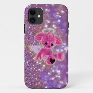 Mijn engel... Paarse Glitter iPhone 5 Hoesje