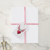 Mijn Engel - Rode Hart & Vleugels Cadeaulabel (Met Touw)