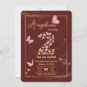 Mijn engel wordt twee: mijn vlinder is jarig kaart (Voorkant)