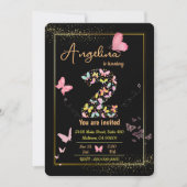 Mijn engel wordt twee: mijn vlinder is jarig kaart (Voorkant)