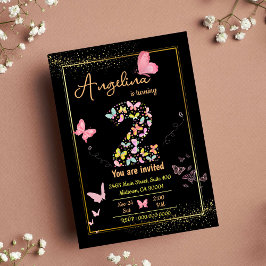 Mijn engel wordt twee: mijn vlinder is jarig kaart