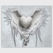 Mijn engelenhart, gevleugeld hart cadeaupapier (Vlak)