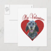 Mijn Engels Setter Valentijn Feestdagenkaart (Voorkant / Achterkant)