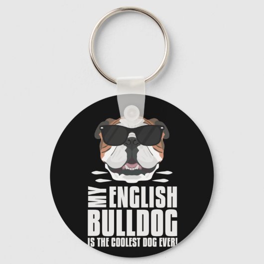 Mijn Engelse Bulldog is de oudste Sleutelhanger (Voorkant)