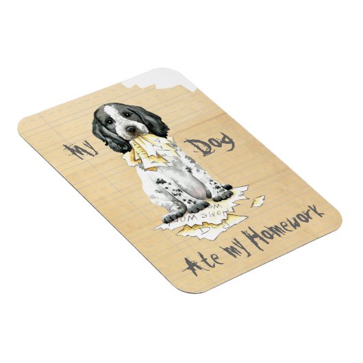 Mijn Engelse Cocker Ate Mijn thuiswerk Magnet Magneet (Rechterzijde)