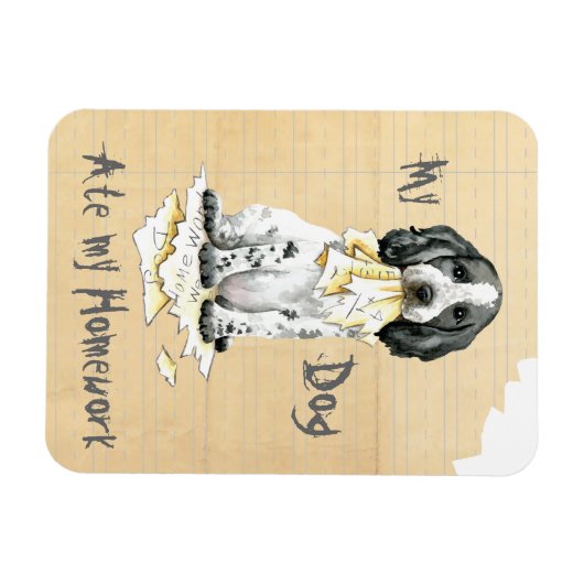 Mijn Engelse Cocker Ate Mijn thuiswerk Magnet Magneet (Horizontaal)