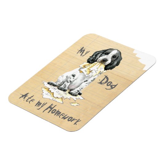 Mijn Engelse Cocker Ate Mijn thuiswerk Magnet Magneet (Linkerzijde)