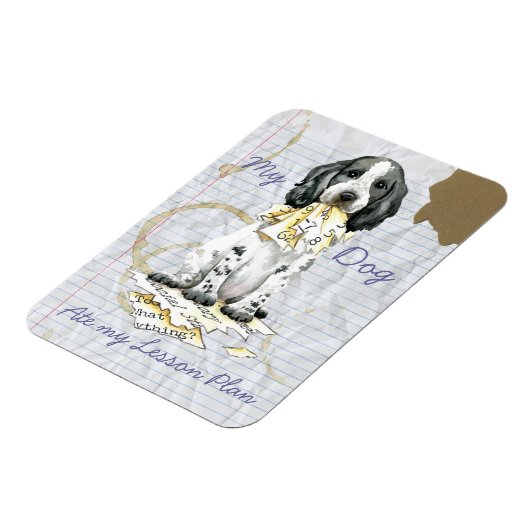 Mijn Engelse Cocker Ate My Lesson Plan Magnet Magneet (Linkerzijde)