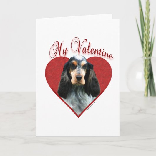 Mijn Engelse Cocker Spaniel Valentijn Feestdagen Kaart (Voorkant)