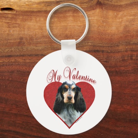 Mijn Engelse Cocker Spaniel Valentijn Sleutelhanger (Achterkant)