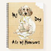 Mijn Engelse Setter Ate mijn thuiswerk Notitieboek (Voorkant)