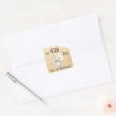 Mijn Engelse Setter Ate Mijn thuiswerk Vierkante Sticker (Envelop)