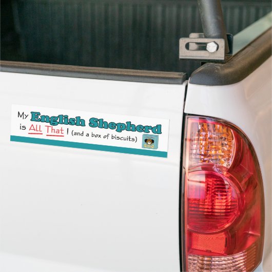Mijn Engelse Shepherd is dat alles! Bumpersticker (Op Truck)