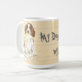 Mijn Engelse Springer Ate Mijn thuiswerk Koffiemok (Voorkant links)