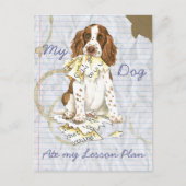 Mijn Engelse Springer Spaniel Ate Mijn Lesson Plan Briefkaart (Voorkant)