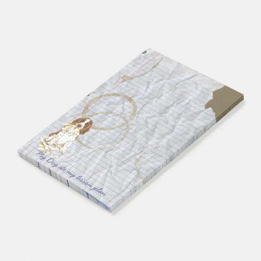 Mijn Engelse Springer Spaniel Ate Mijn Lesson Plan Post-it® Notes (Schuin)