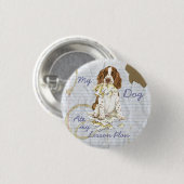 Mijn Engelse Springer Spaniel Ate Mijn Lesson Plan Ronde Button 3,2 Cm (Voorkant /achterkant)