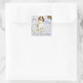 Mijn Engelse Springer Spaniel Ate Mijn Lesson Plan Vierkante Sticker (Tas)