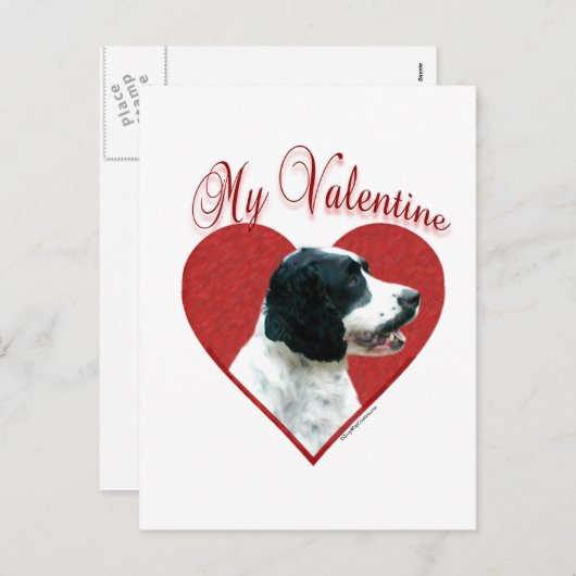 Mijn Engelse Springer Spaniel Valentijn Feestdagenkaart (Voorkant / Achterkant)