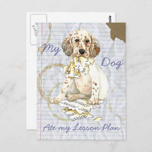 Mijn Engelse stellter Ate Mijn Lesson Plan Briefkaart (Voorkant / Achterkant)