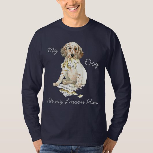 Mijn Engelse stellter Ate Mijn Lesson Plan T-shirt (Voorkant)