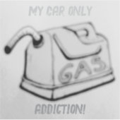 Mijn enige auto verslaving! sticker (Voorkant)