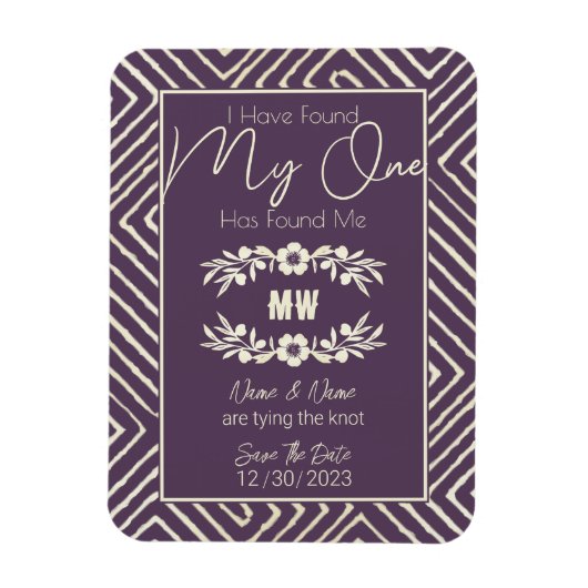 MIJN ENIGE heeft mij Plum Paars Tribal African gev Magneet (Verticaal)