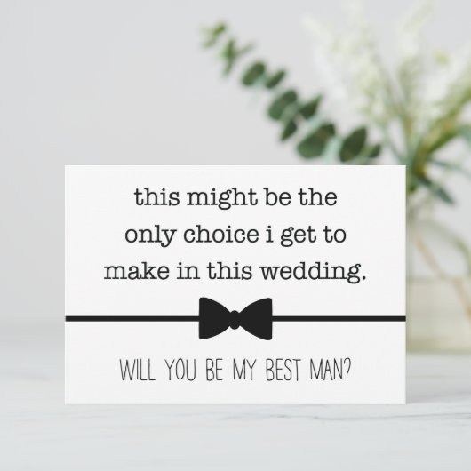 Mijn enige keuze Beste Groomsman-ontwerpkaart Bedankkaart (Staand voorkant)
