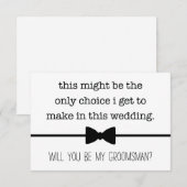 Mijn enige keuze is de Funny Groomsman-ontwerpkaar Bedankkaart (Voorkant / Achterkant)