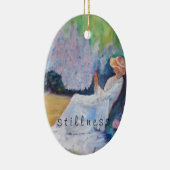 Mijn enige opmerking: stilte : keramisch ornament (Rechts)