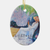 Mijn enige opmerking: stilte : keramisch ornament (Achterkant)