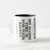 Mijn enige tijd is voor jouw veiligheid tweekleurige koffiemok (Voorkant links)