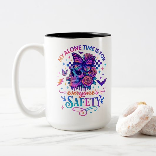 Mijn enige tijd... tweekleurige koffiemok (Met donut)