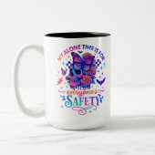 Mijn enige tijd... tweekleurige koffiemok (Links)