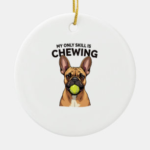 Mijn Enige Vaardigheid Is Het Kauwen Op Een Antiek Keramisch Ornament