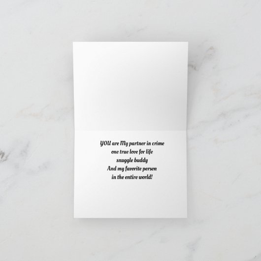 *MIJN ENIGE WARE LIEFDE OM ZOVEEL REDENEN* FEESTDAGEN KAART (Binnen)