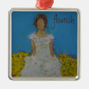 Mijn enige woord: bloeien metalen ornament