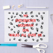 mijn entlebucher loopt op me af tissuepapier (Craft)