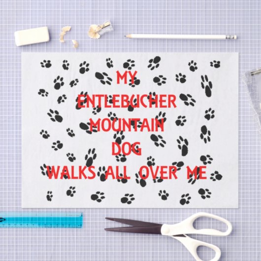 mijn entlebucher loopt op me af tissuepapier (Craft)