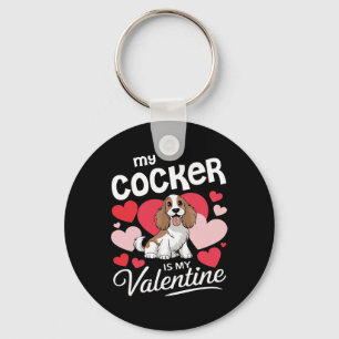 Mijn Er Is Mijn Valentijn Schattige Grappige Hond Sleutelhanger