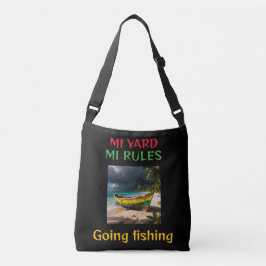 Mijn erf mijn regels vissen gaan  crossbody tas