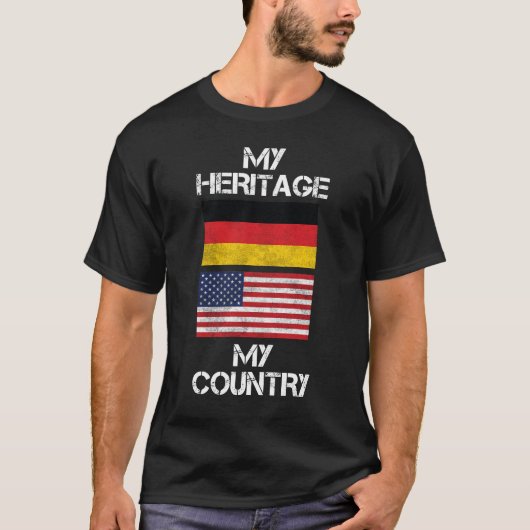 Mijn erfgoed in mijn land, Duits-Amerikaanse T-Shi T-shirt (Voorkant)