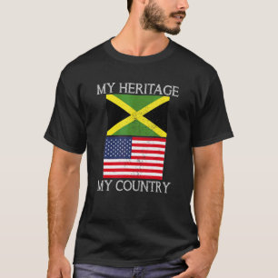 Mijn erfgoed in mijn land Jamaicaans-Amerikaans T- T-shirt