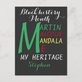 Mijn erfgoed zwarte erfenis zwarte geschiedenis ma briefkaart