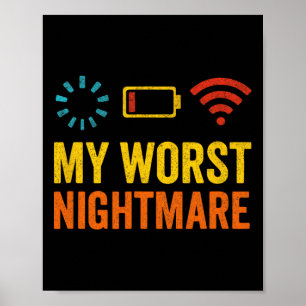 Mijn ergste enge nacht - Gamer Nerd Humor Poster