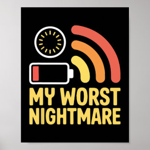 Mijn ergste enge nacht lage wifi-signaal aan het l poster